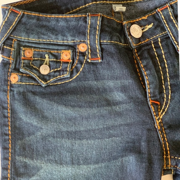 True Religion Leggings Dark Wash Flaps Women 27x29 - Picture 6 of 7